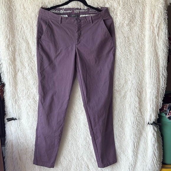 Eddie Bauer Purple Ankle Pants - Picture 1 of 7